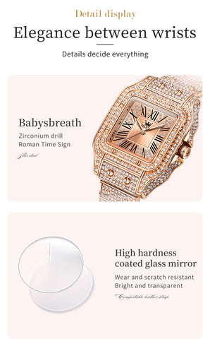 Quartz Diamond Luxury Waterproof Stainless steel  Watch for WomeN-JW00998-Veeddydropshipping