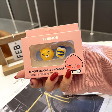 Universal Cartoon Magnetic Desk Phone USB Cable Organizer Wire Earphone Line Cord Protector-PA00879-Veeddydropshipping