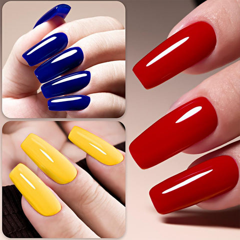 10ML Gel Nail Polish Sparkle Red Gel Polish Soak Off Nail Art -BH00986-Veeddydropshipping