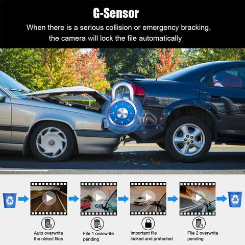 3 Lens Dash Camera 4&quot; Touch Screen Dash Cam 1080P Car Video Recorder-AM00715-Veeddydropshipping