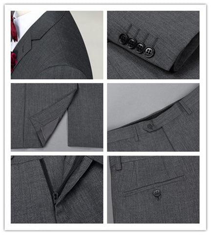 Suit Vest Man Black Gray Formal Businss Vest-MF01306-Veeddydropshipping