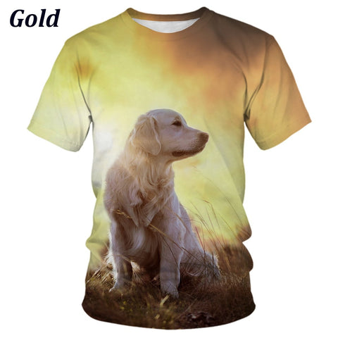 Retriever Theme Short Sleeve T-shirt for-MF00167-Veeddydropshipping