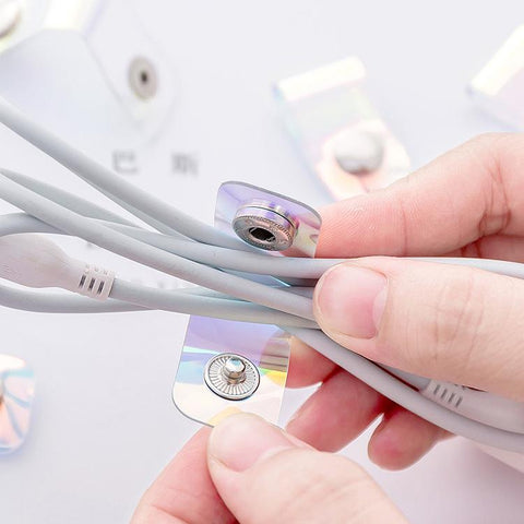 3pcs/lot Fashion PVC Transparent Cable Winder Earphone Cable Organizer Headphone Cable-PA00893-Veeddydropshipping