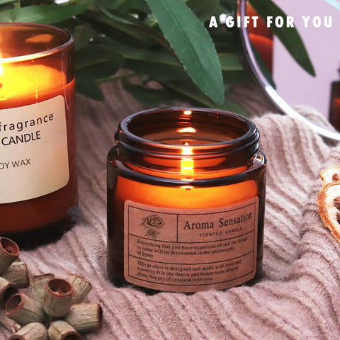 Romantic Natural Rose petal Scented Candles-HA00356-Veeddydropshipping