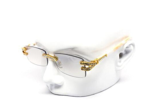 Quavo Migos Rimless Diamond SQUARE Frame-MF00831-Veeddydropshipping