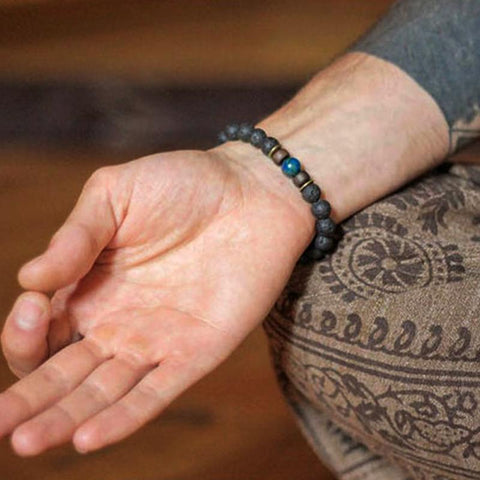 Stone  Lava  Beads Bracelet Tibetan Buddha New Bracelets -JW00262-Veeddydropshipping