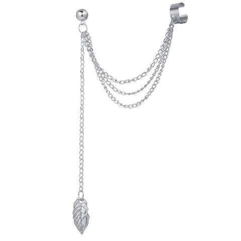 Long Tassel Ear Cuff No Piercing Hook Clip Earrings for Women Simple -JW01433-Veeddydropshipping