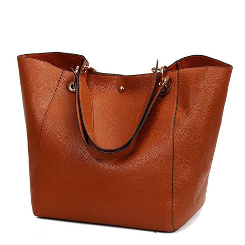 Designer Leather Handbag Female Big Tote Ladies Hand Bags-BS00151-Veeddydropshipping