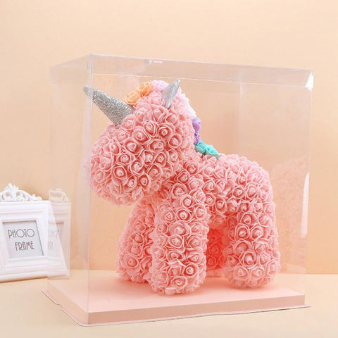 Eternal Unicorn Artificial Flower Wings Crown-HA00768-Veeddydropshipping