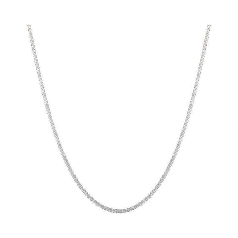 Silver  Sparkling Clavicle Chain Choker Necklace -JW01188-Veeddydropshipping