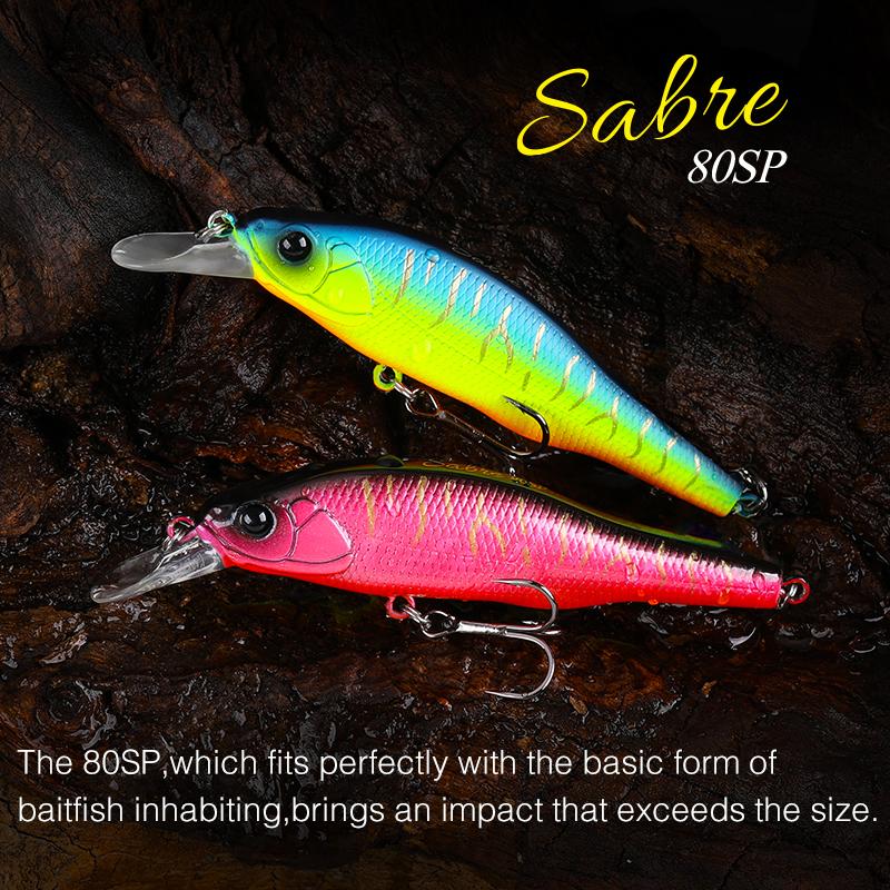 Suspending Minnow 80mm 10.3g Fishing Lure Sabre Long Casting Artificial Hard-OS00511-Veeddydropshipping