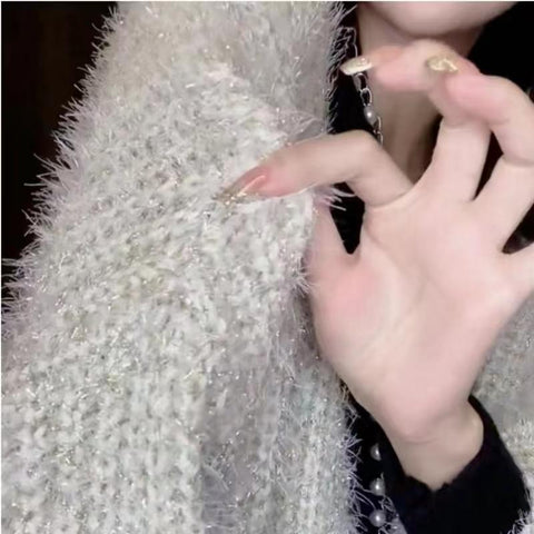 Women Sweater Cardigan Jacket Korean Vintage Casual Sweater-Veeddydropshipping