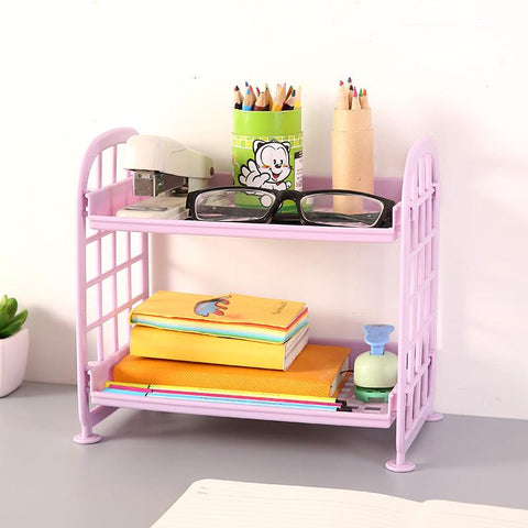Double-layer Folding Desktop Shelf Small Size Storage-HA00888-Veeddydropshipping