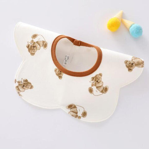 Baby Bibs Waterproof Cotton Animal Print Flower Shape 360 Degree-TB00724-Veeddydropshipping