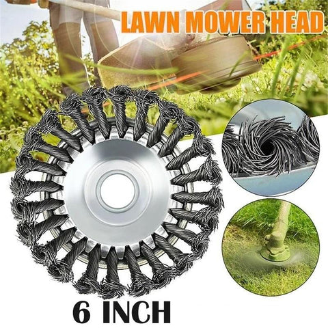 Unbreakable Lawn Mower Blade Head Garden Wire Wheel-HA01544-Veeddydropshipping