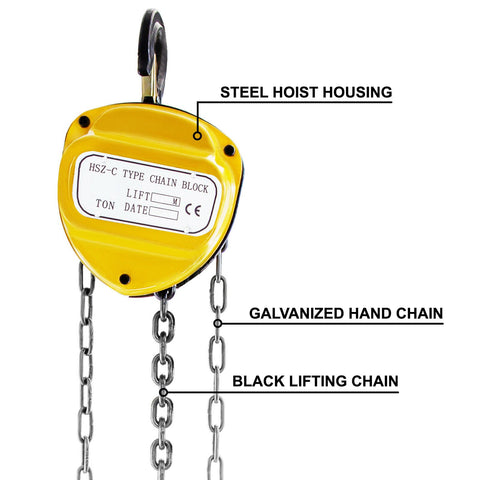 Chain Hoist  Manual Block with Two Hooks-TI00195-Veeddydropshipping