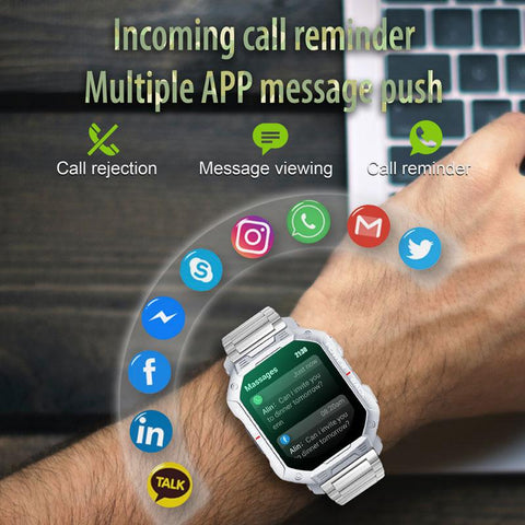 Smart Watch Men Military For Android Mi Ios Blood Waterproof -JW01072-Veeddydropshipping