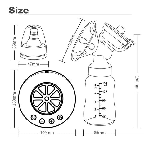 18 Gears Electric Breast Pump Milker Suction Automatic Massage-TB00643-Veeddydropshipping