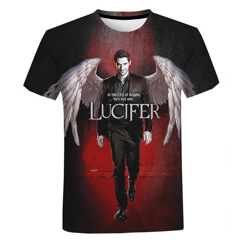 Shirt TV Show Lucifer Oversize T Shirt Hombre-MF00155-Veeddydropshipping