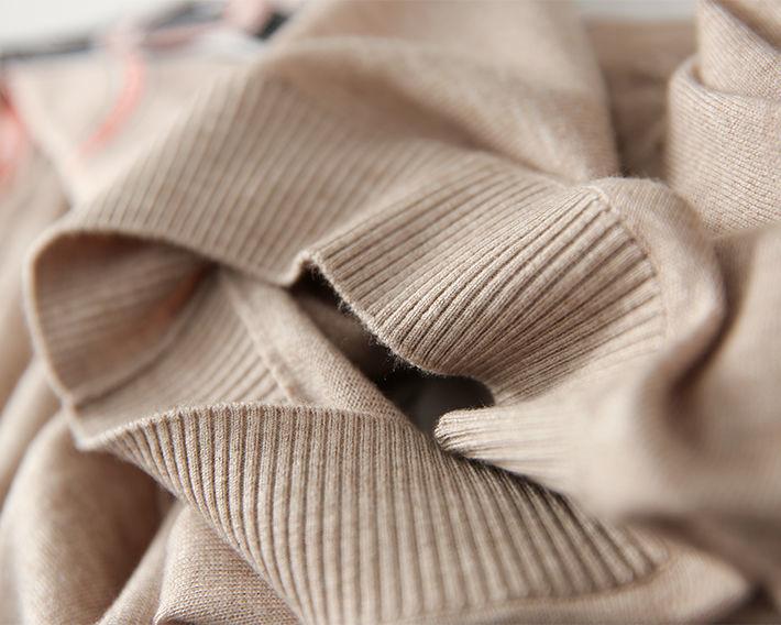 Neck Print Spliced Knitwear Pullovers Threaded Clothing-Veeddydropshipping