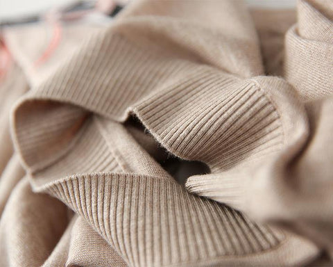 Neck Print Spliced Knitwear Pullovers Threaded Clothing-Veeddydropshipping