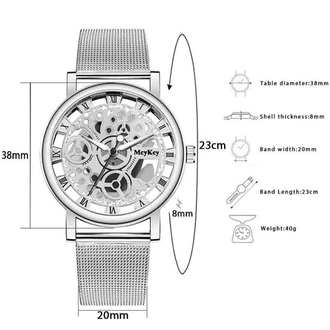 Mechanical Watch Ladies Metal Mesh Quartz Wrist Watches -JW00978-Veeddydropshipping