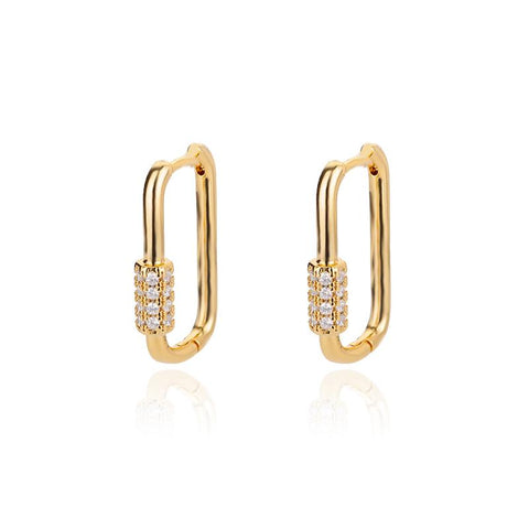 Stainless Steel Square Earrings For Women  Cubic Zirconic -JW01434-Veeddydropshipping
