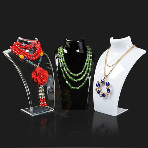 Three Colors Mannequin Necklace Jewelry Pendant Display -JW01731-Veeddydropshipping