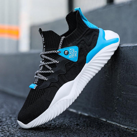 Lace Up Men Mesh Shoes Fashion Casual No-slip Vulcanize-BS01416-Veeddydropshipping
