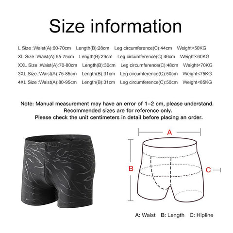 Men Sharkskin Professional Swim Boxer Shorts Polyester Elastic Tight Beach -OS00104-Veeddydropshipping
