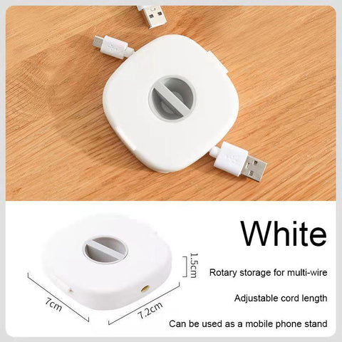 FLOVEME Cable Organizer Rotating Cable Winder Box Plastic Portable Wire Storage Case Phone-PA00924-Veeddydropshipping