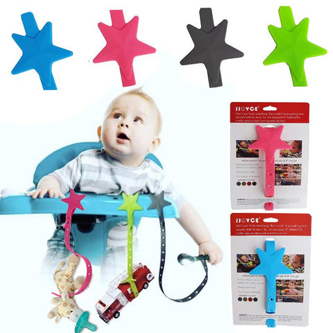 Baby Accessories Star Pacifier Chain Strap Silicone Stroller Hook Toy-TB00739-Veeddydropshipping
