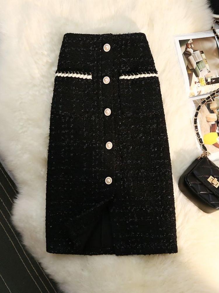 Elegant Silk Women Mid-Length Skirt-Veeddydropshipping
