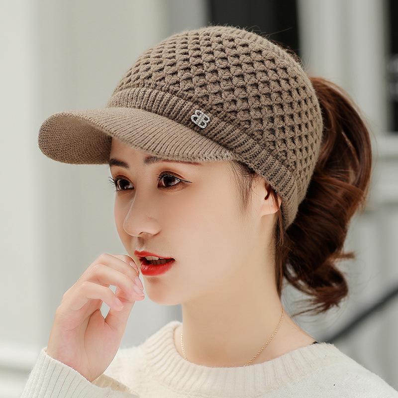 Baseball Caps Women Twist Knit Hats-WF01356-Veeddydropshipping