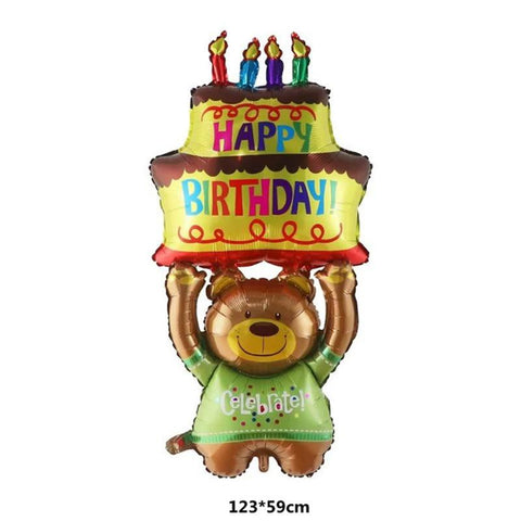 Colored Candles Three-layer Cake Aluminum Film Balloons-HA00603-Veeddydropshipping