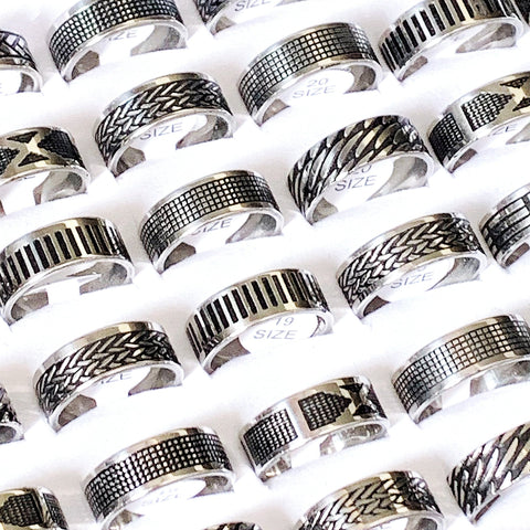 Wholesale Classic Wedding Band Rings Stainless Steel Jewelry -JW00428-Veeddydropshipping