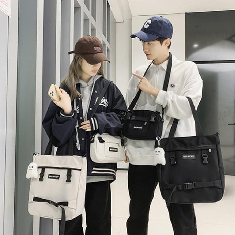 Harajuku Student Wild Large-capacity Class Messenger Bag Female-BS00381-Veeddydropshipping