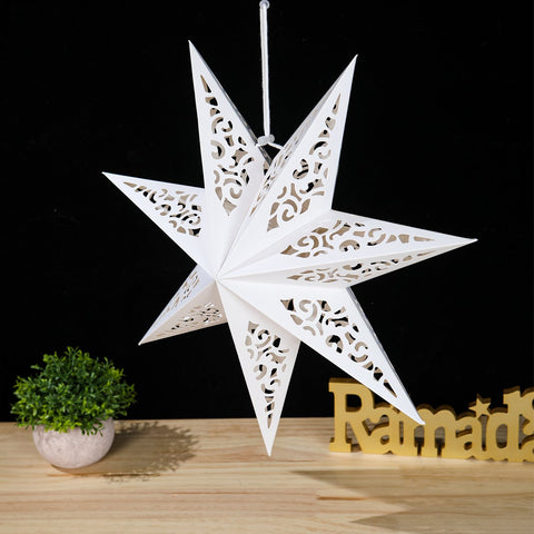 Hollow Star Hanging Pendant Eid Mubarak-HA00589-Veeddydropshipping