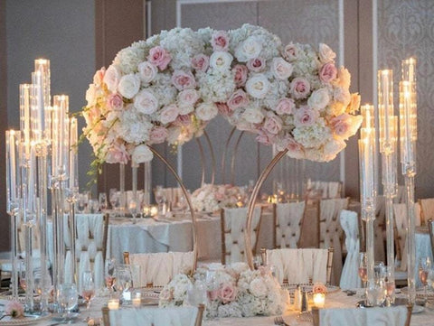 Wedding Arch Flower Stand MetalFlower vase-HA00734-Veeddydropshipping