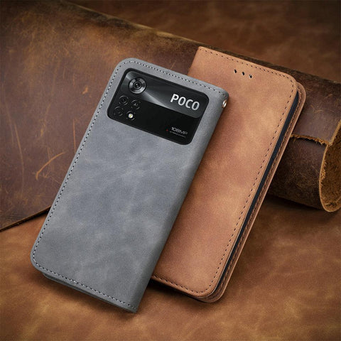 Poco X5 Pro X 5 5G 2023 Premium Case Leather Magnetic Book Shell for Xiaomi Poco X5 Case-PA00321-Veeddydropshipping
