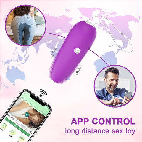 Bluetooth App Mini Bullet Vibrator for Women Clit Stimulator Wireless Remote Pantie -BH01287-Veeddydropshipping