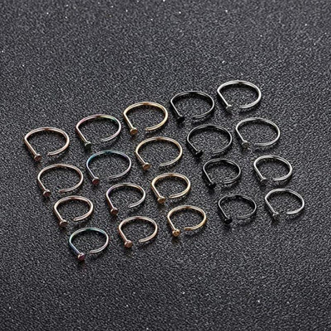 2pcs Women Men Stainless Steel Fake Nose Rings Earring-JW01370-Veeddydropshipping