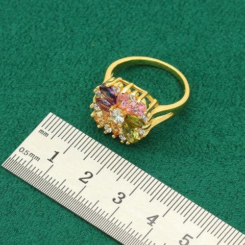 925 Silver Jewelry Sets Multicolor Zircon Bracelet Earrings Necklace -JW00203-Veeddydropshipping