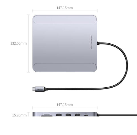Type C  SD/TF Accessories 7-in-1 Dock USB HUB-CO00082-Veeddydropshipping