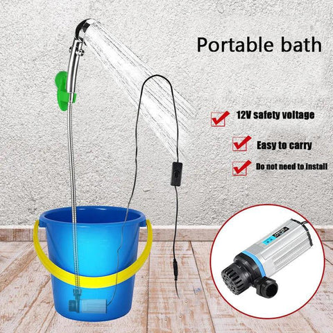 Portable Car Washer 12V Camping Shower-HA01029-Veeddydropshipping