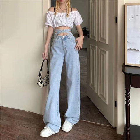 High Waist Women Flare Jeans-Veeddydropshipping