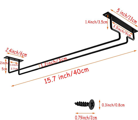 Under Cabinet Wine Glass Rack-HA00908-Veeddydropshipping