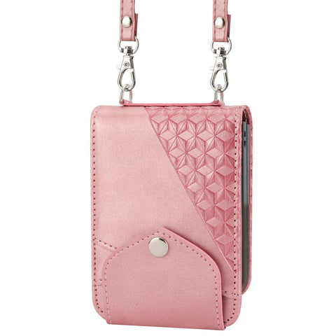 Lanyard Cards Slot Wallet Leather Case for Samsung Galaxy Z Flip 4 3 Flip3 5G-PA00215-Veeddydropshipping