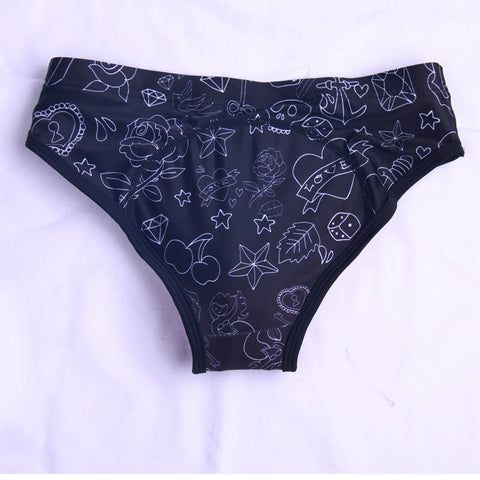 Cycling Underwear Graffiti Print Panties Mountain Bike Women&#39;s Underwear -OS00917-Veeddydropshipping