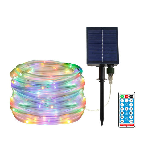 2023 Solar Powered Rope Lights Waterproof Dimmable Timer Tube Garland-TI00924-Veeddydropshipping